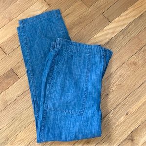 J. Crew Zip Up Indigo Seaside Pant